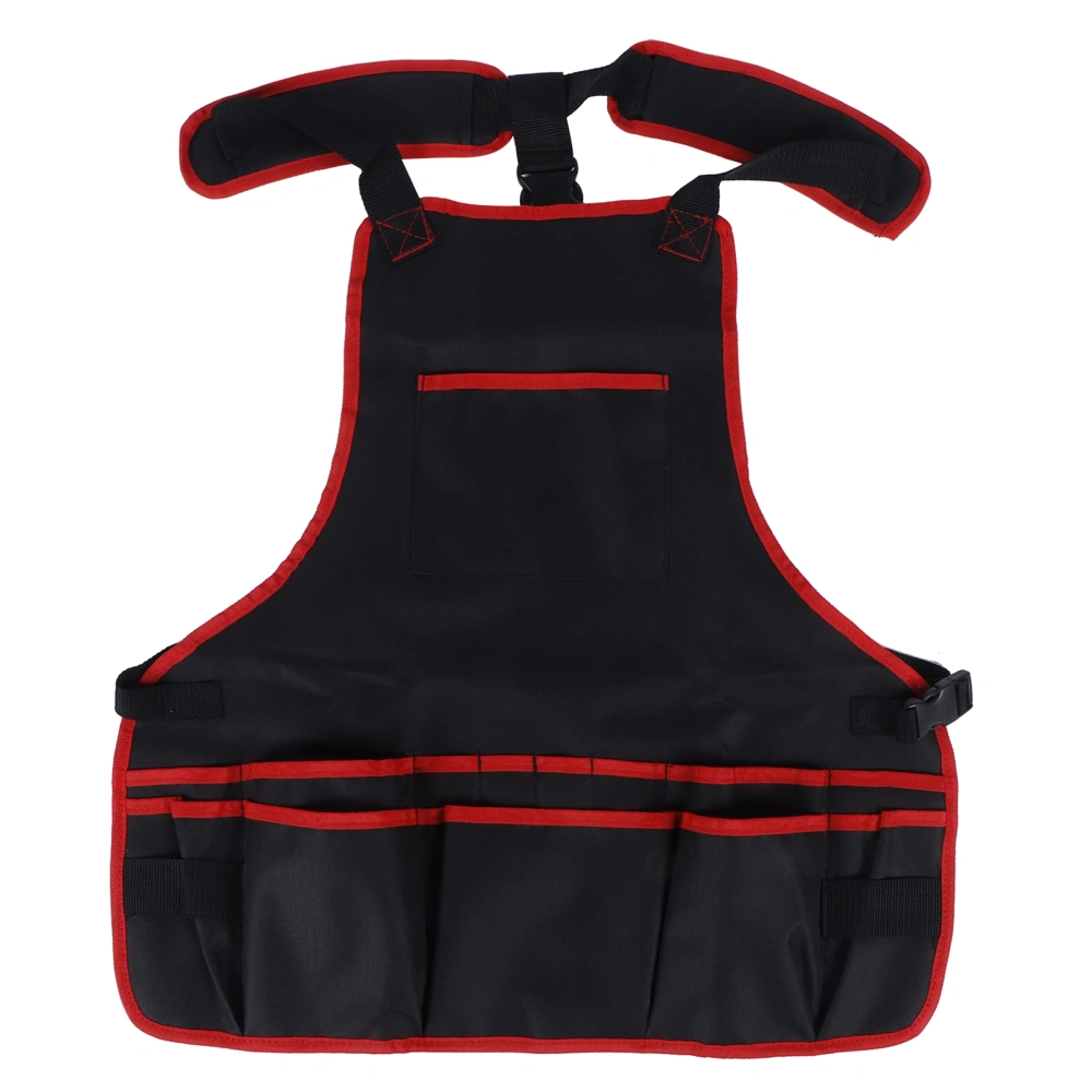 Multifunction Work Apron Tool Apron for Garden Cleaning Staff Car Wash Employees UseRed Edge