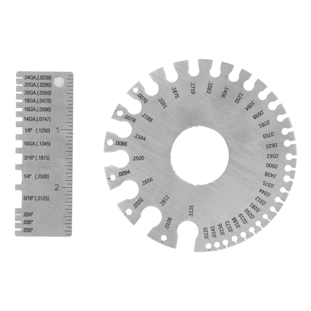 Wire Gauge Measuring Tool Round Stainless Steel Diameter Ruler Gauge Woodworking Supplies