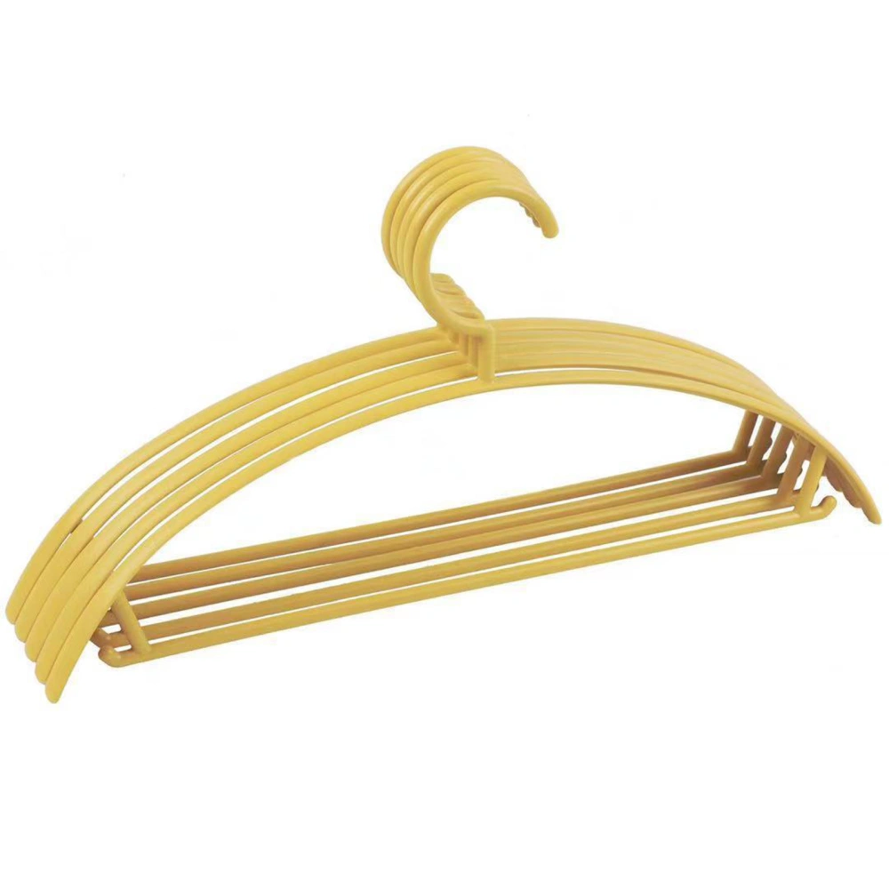 10Pcs Non Slip Coat Hanger Semicircle Thickened Adult Clothes Rack for Home Shop DormitoryYellow