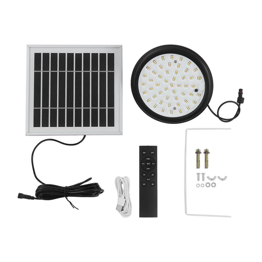 Solar Shed Light 12 Button Remote Control Waterproof LED Solar Chandelier for Outdoor Garden Balcony Courtyard