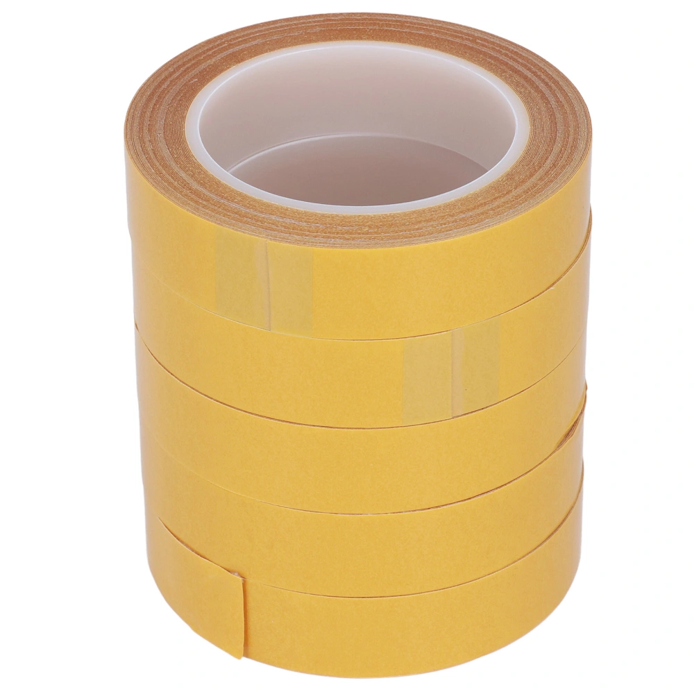 5PCS Double Sided Tape 10M Strong Adhesion Tensile Resistance Detachable Double Sided Masking Tape for Carpet Leather