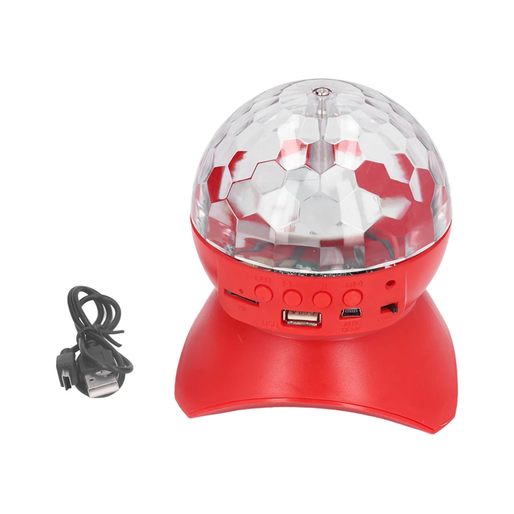 Bluetooth Speaker Disco Ball LED RGB Colorful Mini Music Mobile Stage Light Portable Club KTVRed