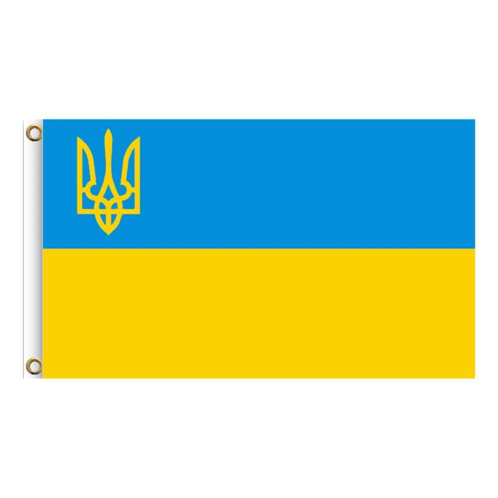 Ukraine National Flag 90x150cm Blue Yellow Ukraine Flying Flag for Courtyard Outdoor Lawn Decoration