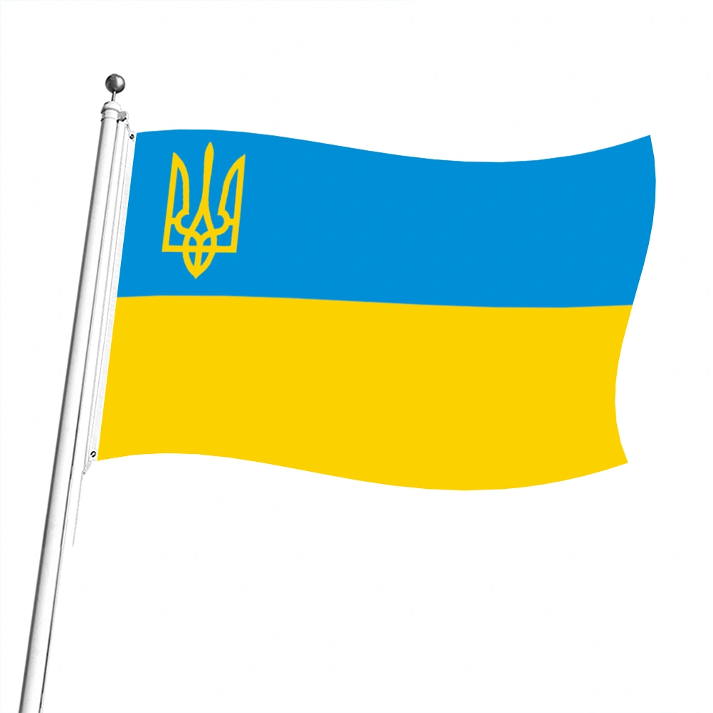Ukraine National Flag 90x150cm Blue Yellow Ukraine Flying Flag for Courtyard Outdoor Lawn Decoration
