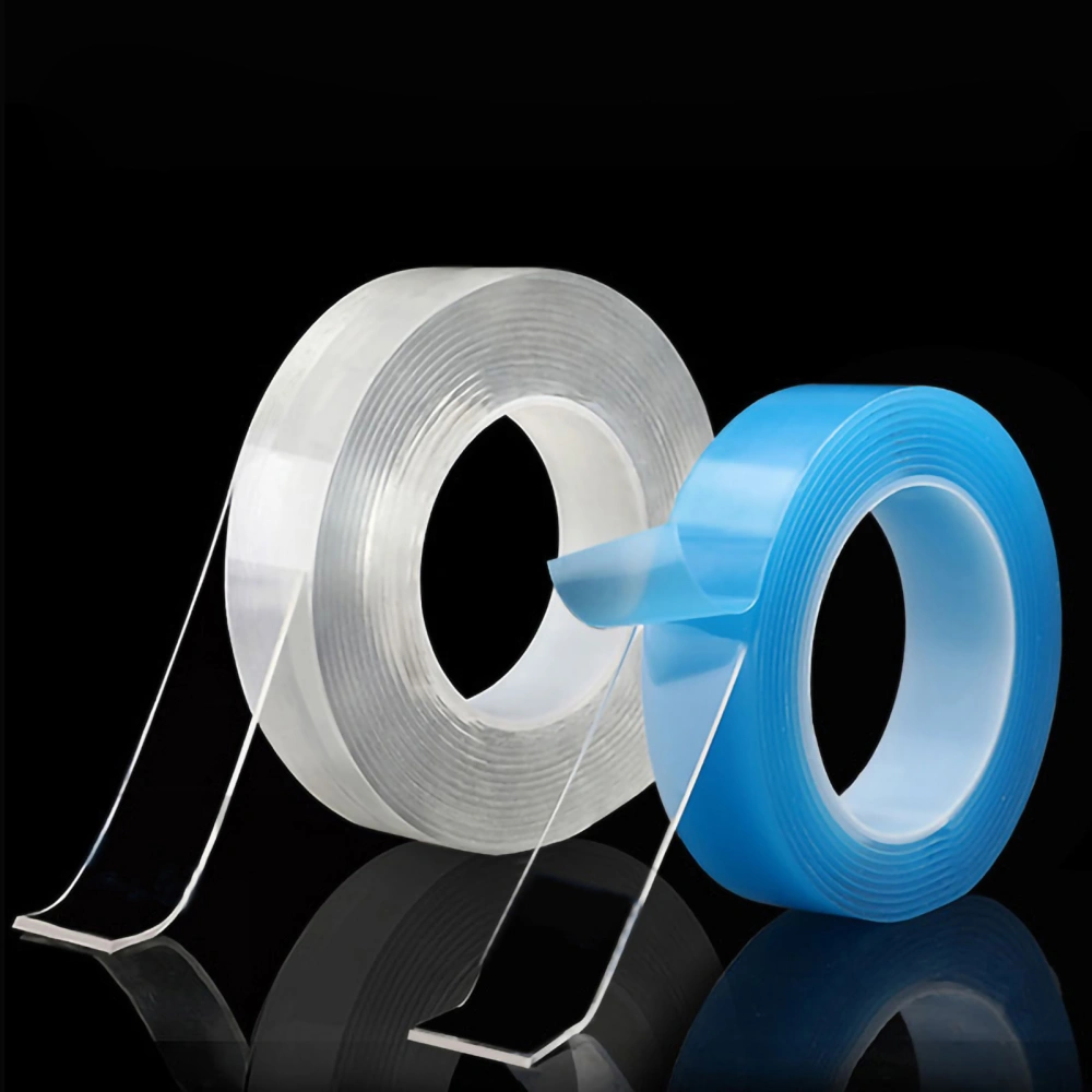 Double Sided Tape Approx 0.08in Thickened Double Sided Reusable Transparent Wide Application Adhesive Tape