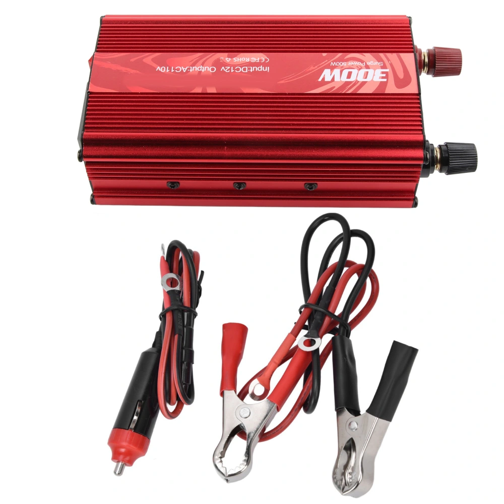 DC to AC Converter Aluminum Alloy Smart Repair Sine Wave Power Inverters 300W 12V to 110V