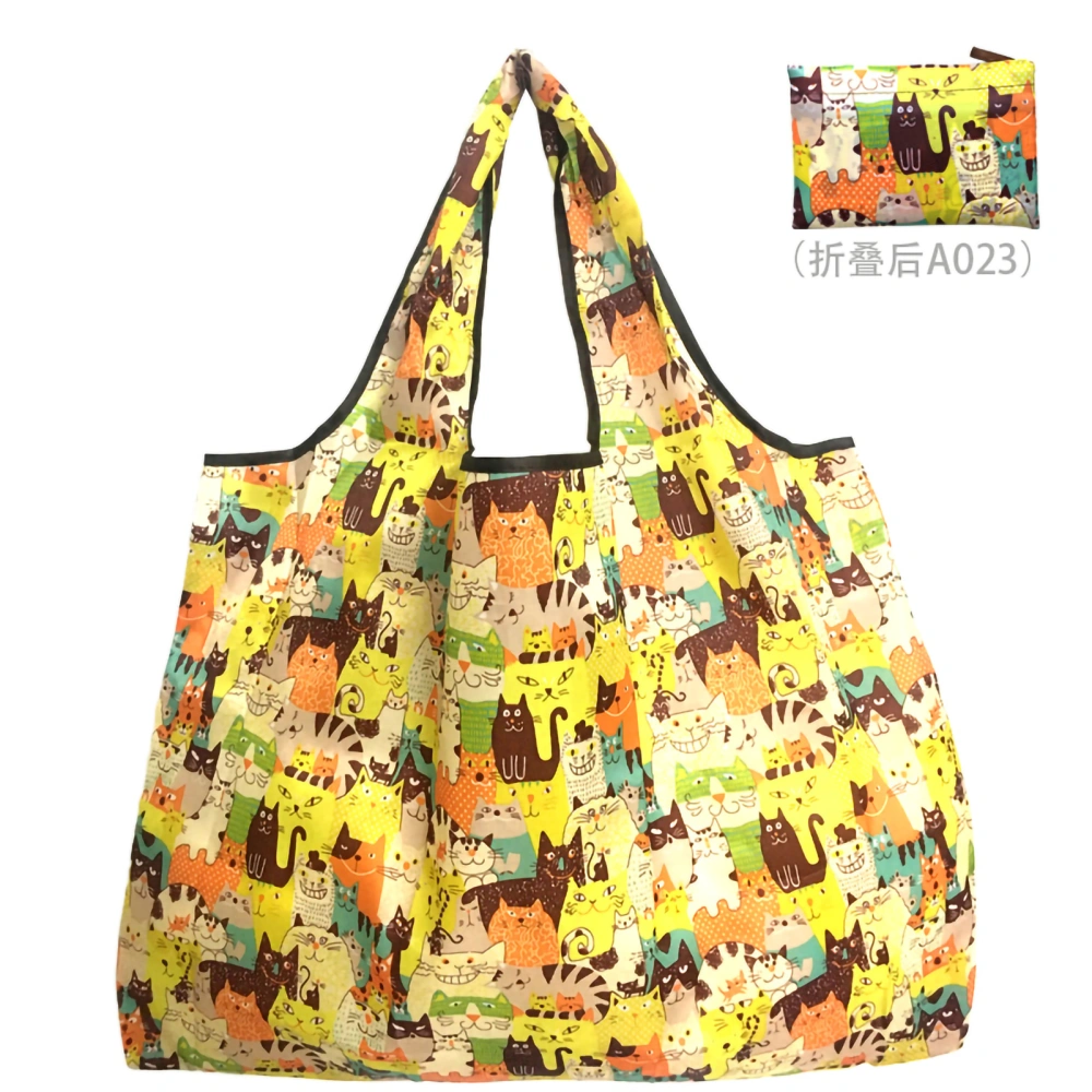 Cartoon Reusable Shopping Bags Large Foldable Eco Friendly Grocery Bags for Supermarket Shopping Home StorageA023