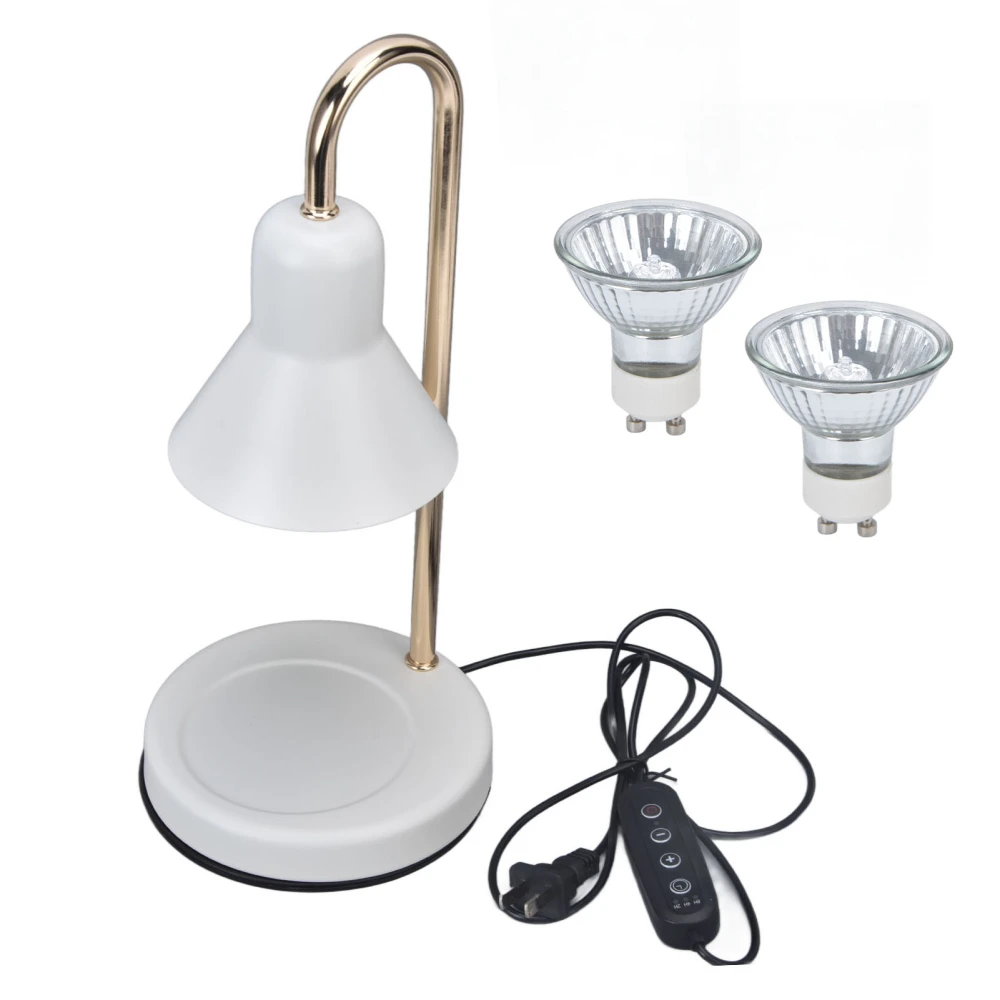 Candle Warmer Lamp 3 Levels Timing Adjustable Brightness Metal Plating GU10 Bulb Candle Light US Plug 110 To 240V