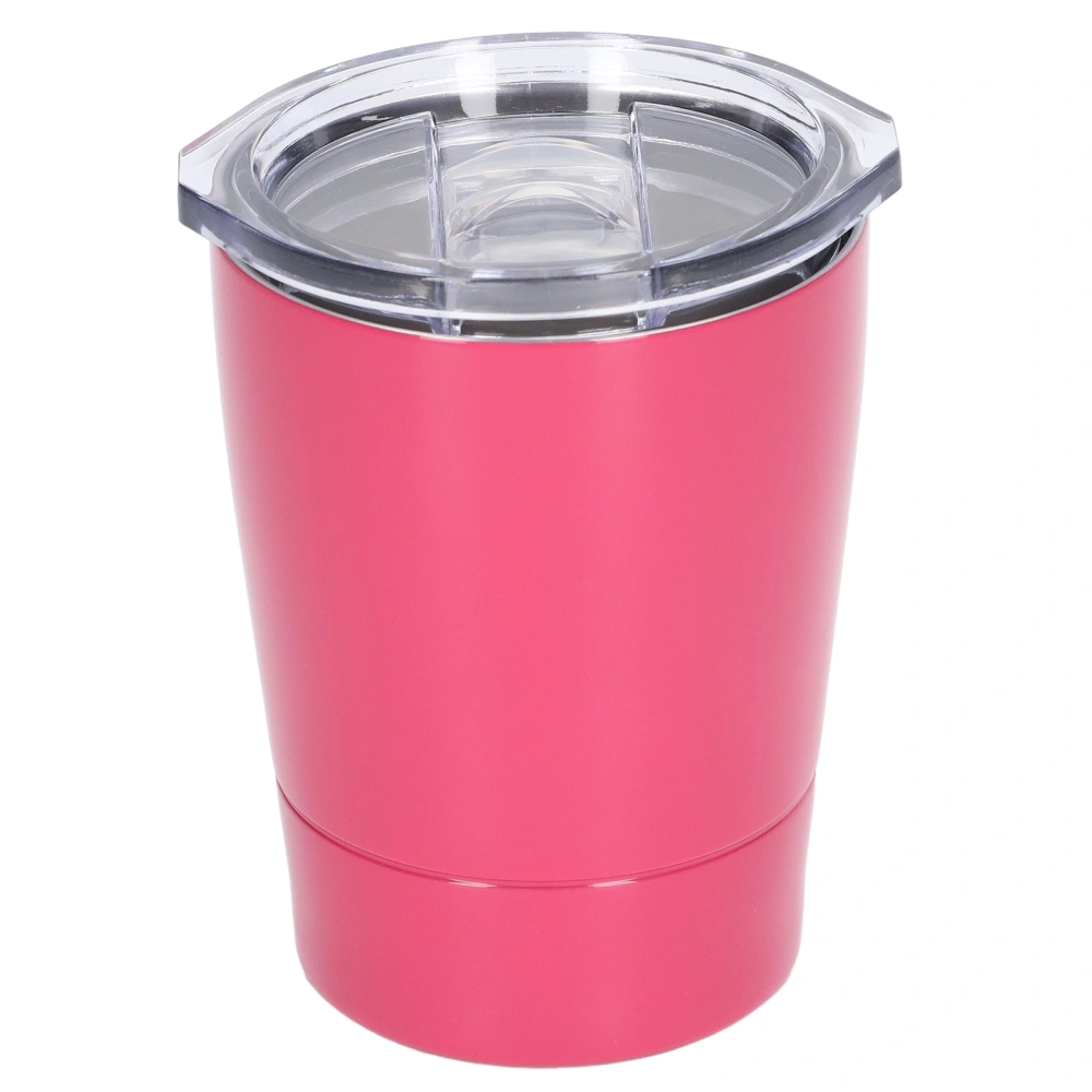 Double Wall Cup Stainless Steel Chilren Outdoor Travel Portable Vacuum Insulated Coffee Mug for BeverageRose Red