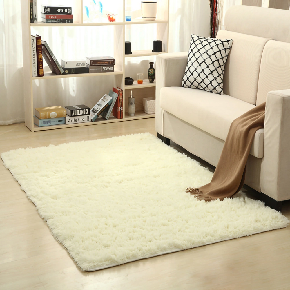 Modern Sofa Carpet Soft Bedroom Floor Mat Bedside Carpet for Bathroom Home DecorationBeige 40x60 cm / 15.8x23.6 in