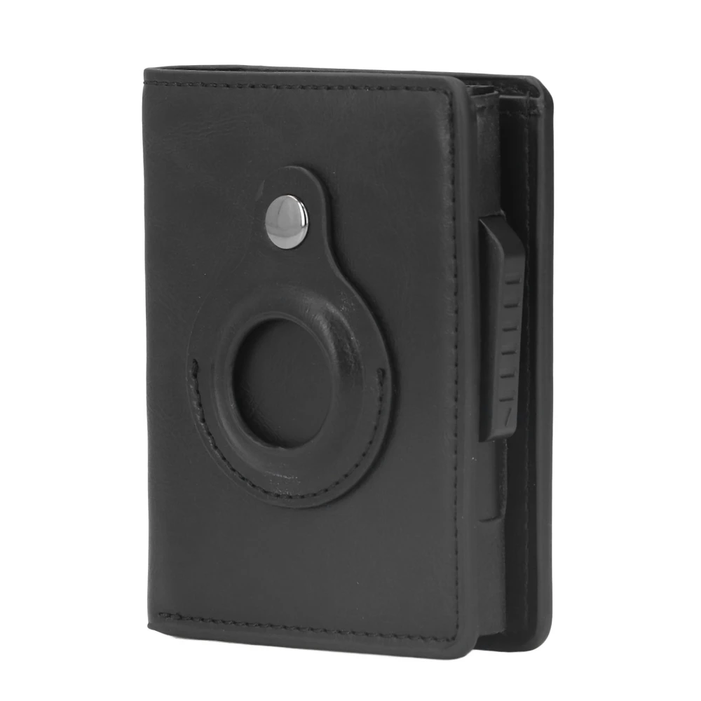 Credit Card Holder Slim Aluminum Alloy PU Multifunctional Bank Card Case for Credit Card Bank Card(Black )