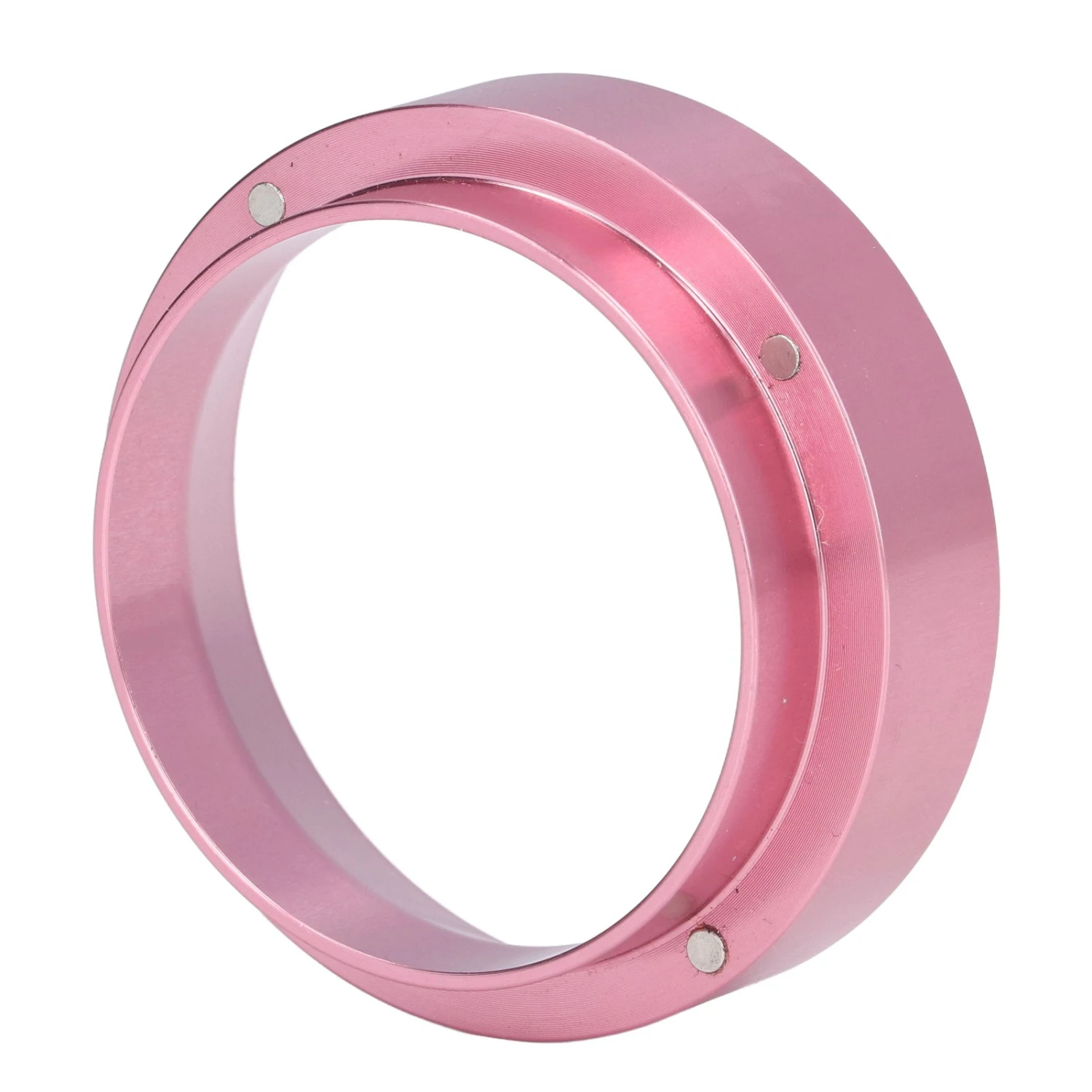 Dosing Funnel Anti Flying Powder Aluminum Alloy Universal Dosing Rings with Magnetism for Household Coffee Shoprose Pink 51MM