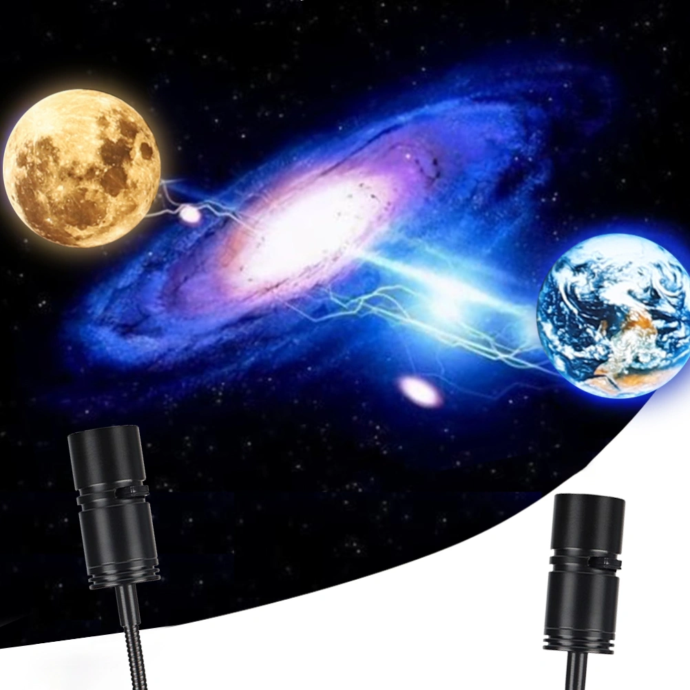 Moon Earth Projection LED Lamp 3D Moon Earth Projector Lamp 360° Rotating LED Night Light for Selfie Background Home Decor