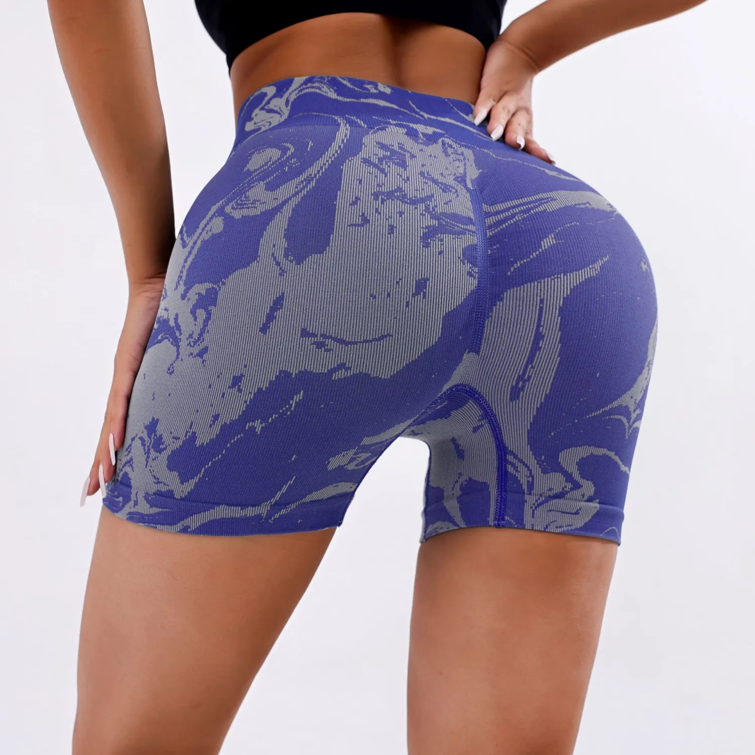 European And American Quick-drying Printing Hip Raise Yoga Pants Belly Contracting Fitness Peach Hip Sports High-waisted Trousers