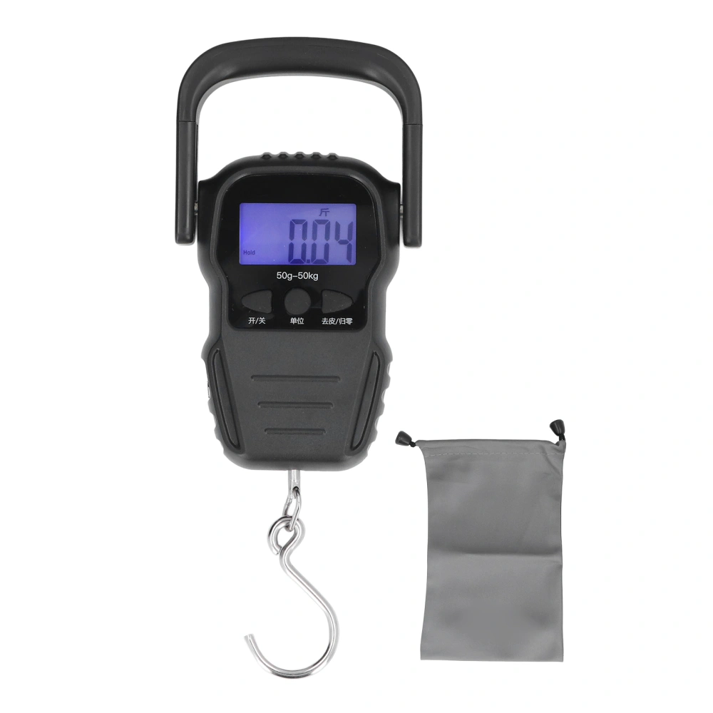 Fish Scale Automatic Locking Function 50g‑50kg Portable Scale with LCD Display for Household Outdoor Fishing