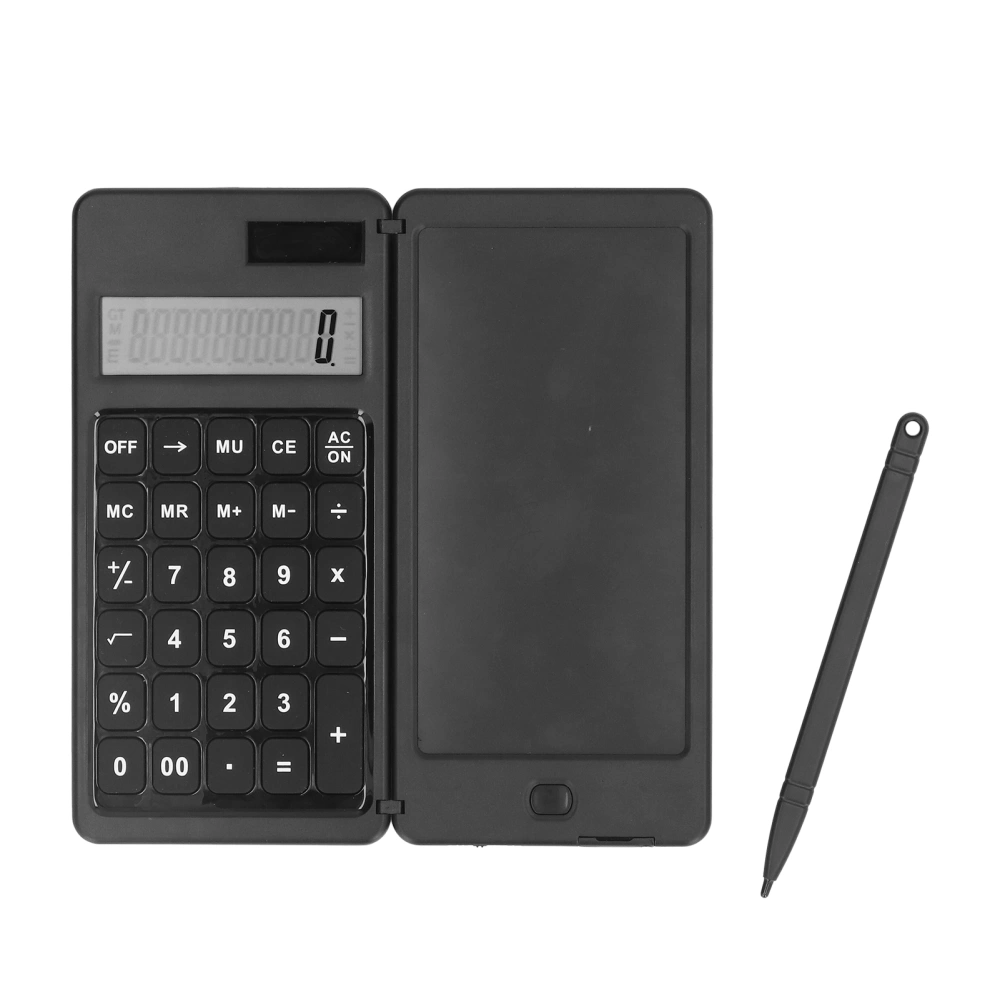 Solar Calculator with LCD Writing Tablet Portable Foldable Desktop Calculator for Office Study Room