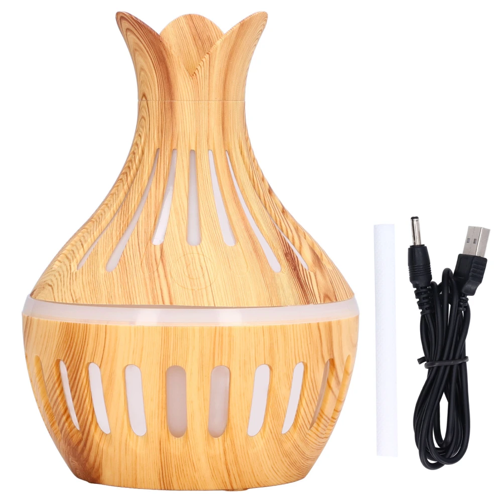 Wood Grain Air Humidifier ABS Aromatherapy Humidifiers for Household USB Charging 300ml