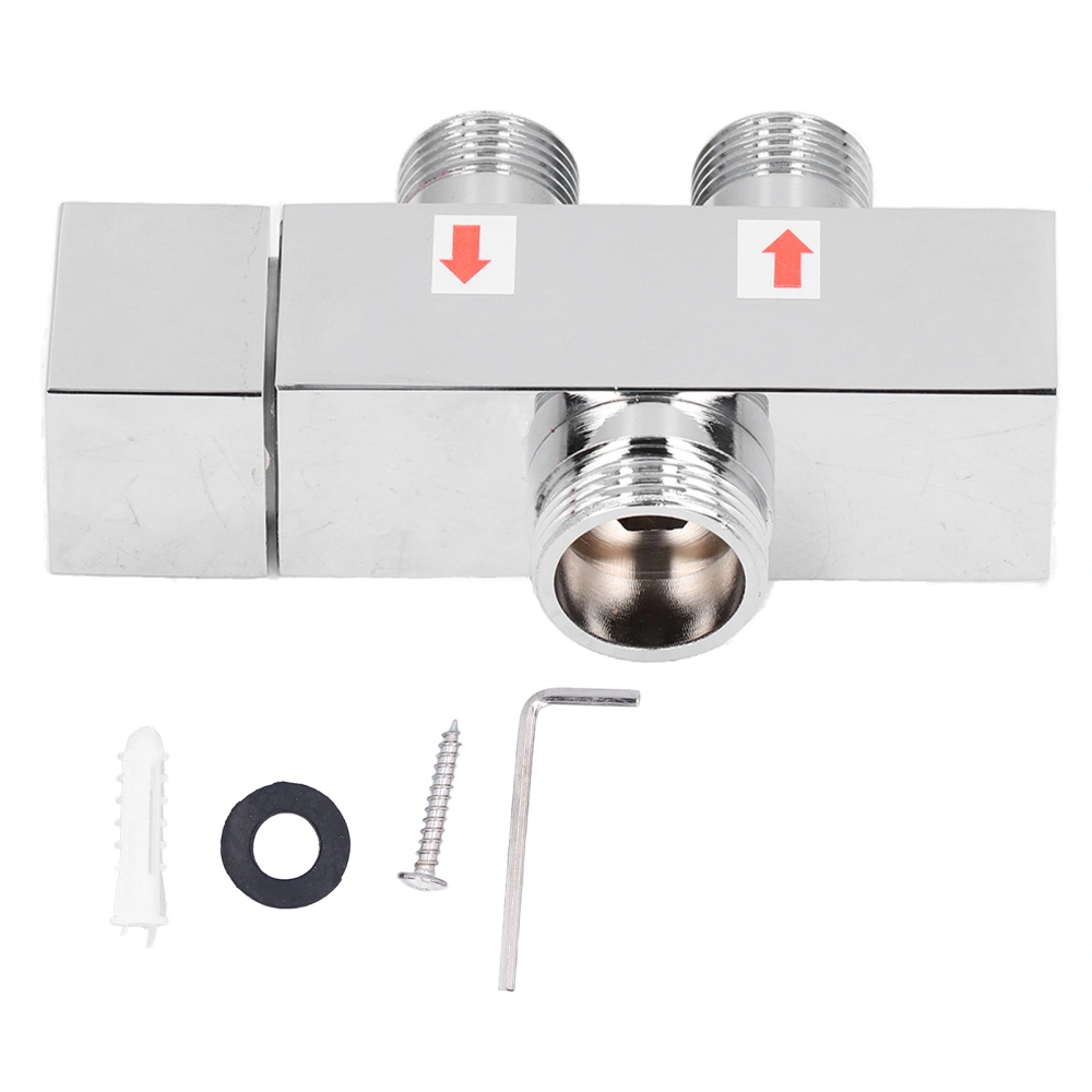 G1/2 Brass Diverter Valve Shower Arm Diverter Tee Connector Faucet Diverter Valve for Bathroom