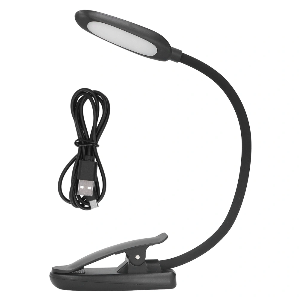 Clip On Light Reading Light 6 LED USB Charging Desk Lamp with 360° Flexible Gooseneck Clamp for Desk Headboard