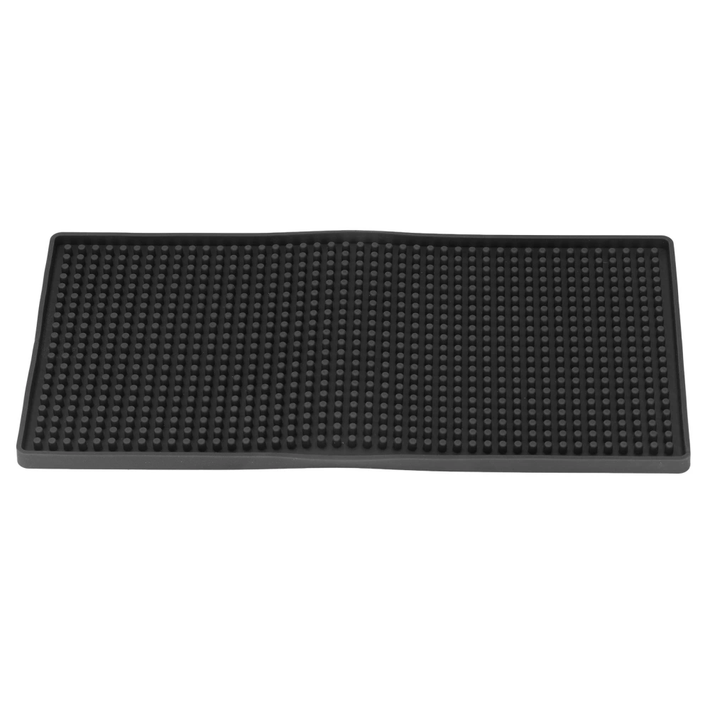 Bar Mat Premium Food Grade Silicone Heat Resistant Durable Odorless Nonslip Soft Flexible Coffee Bar MatBlack