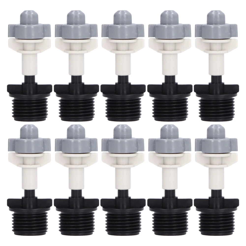 10Set Atomizing Micro Nozzle Plastic Misting Nozzles Sprinkler for Farmland Irrigation G1/2 Male Thread