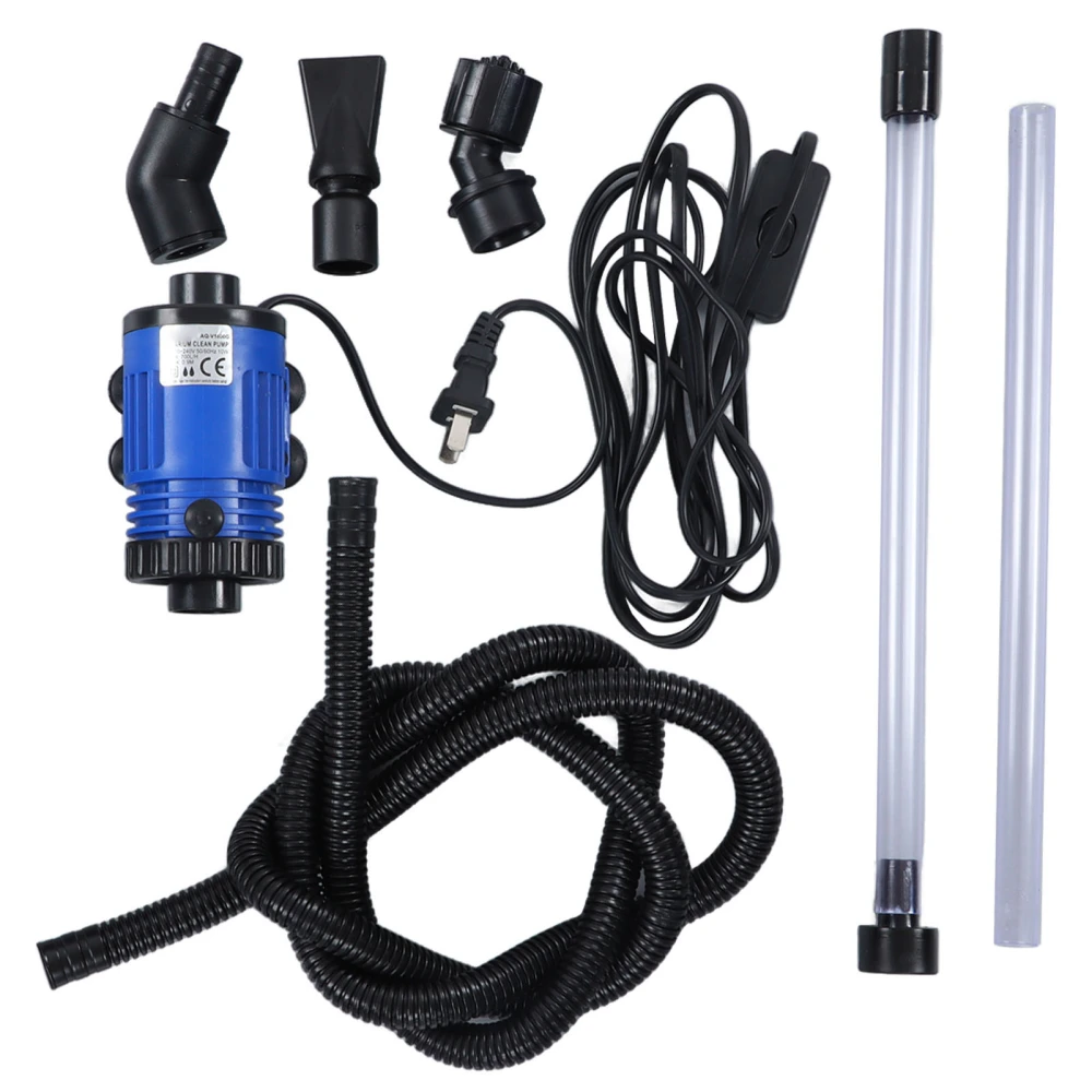 10W Aquarium Gravel Cleaner Electric Automatic Vacuum Water Changer Sand Algae Cleaner CN 220V