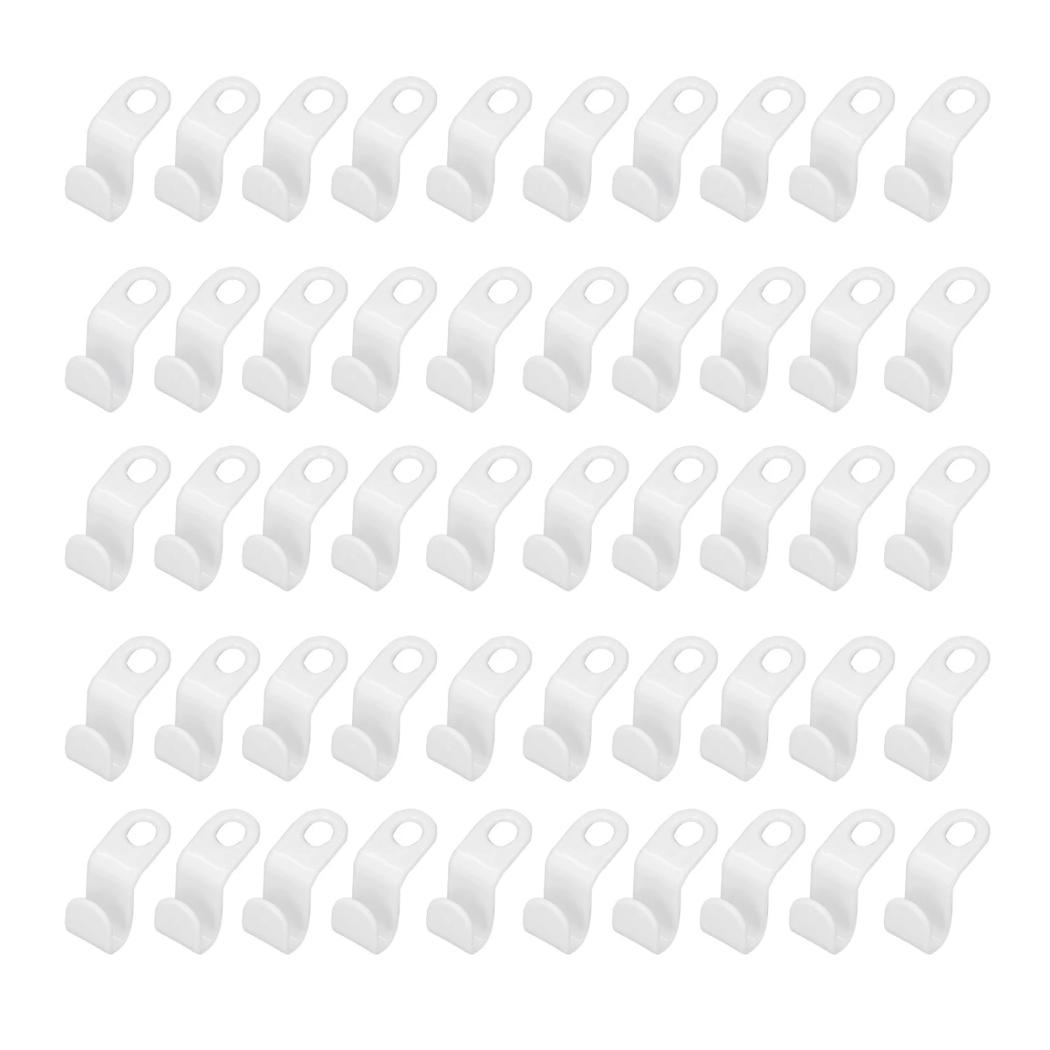 50Pcs Clothes Hanger Hook Strong Odorless Light Weight White Thickened Hanger Connection Hook