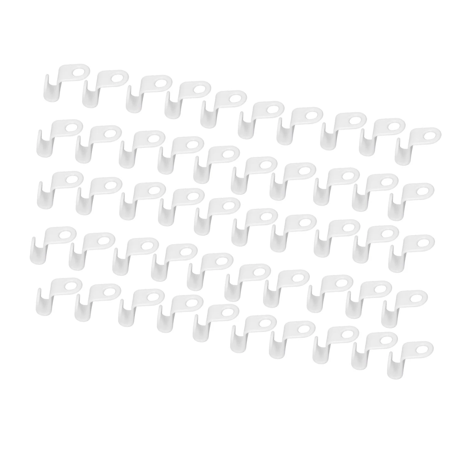 50Pcs Clothes Hanger Hook Strong Odorless Light Weight White Thickened Hanger Connection Hook