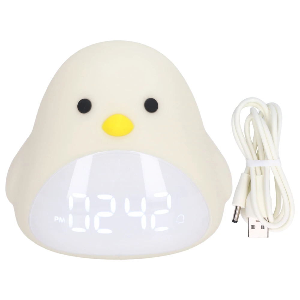 Cute Bird Alarm Clock Light LED Night Lamp USB Charging Cartoon Clock Night Light for Bedroom