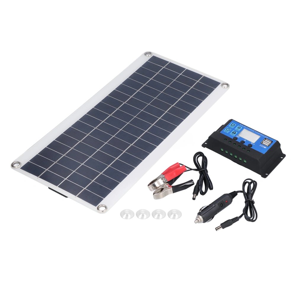 8W Monocrystalline Silicon Solar Panels with 10A Controller Portable Solar Panel Kit for RV Ship Camping