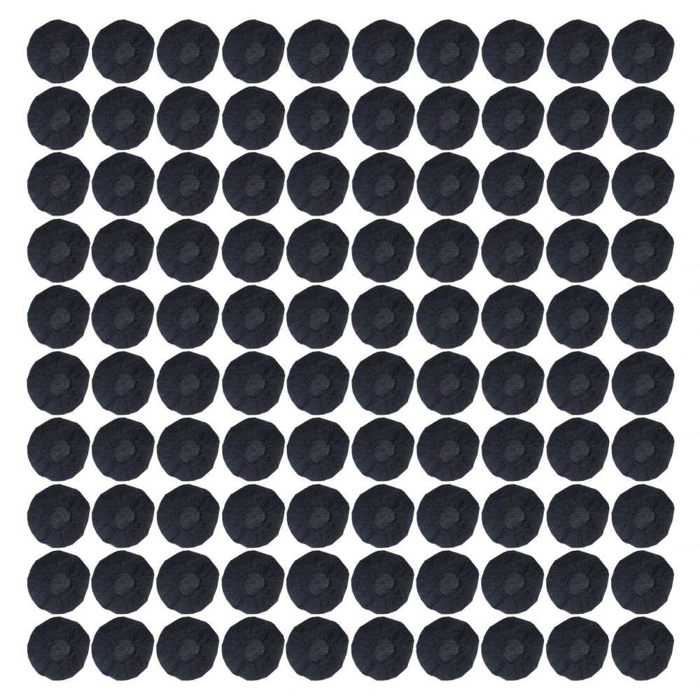 100Pcs Microphone Cover Dust Sweat Resistant Disposable Excellent Elasticity Reduce Noise Microphone CapsBlack