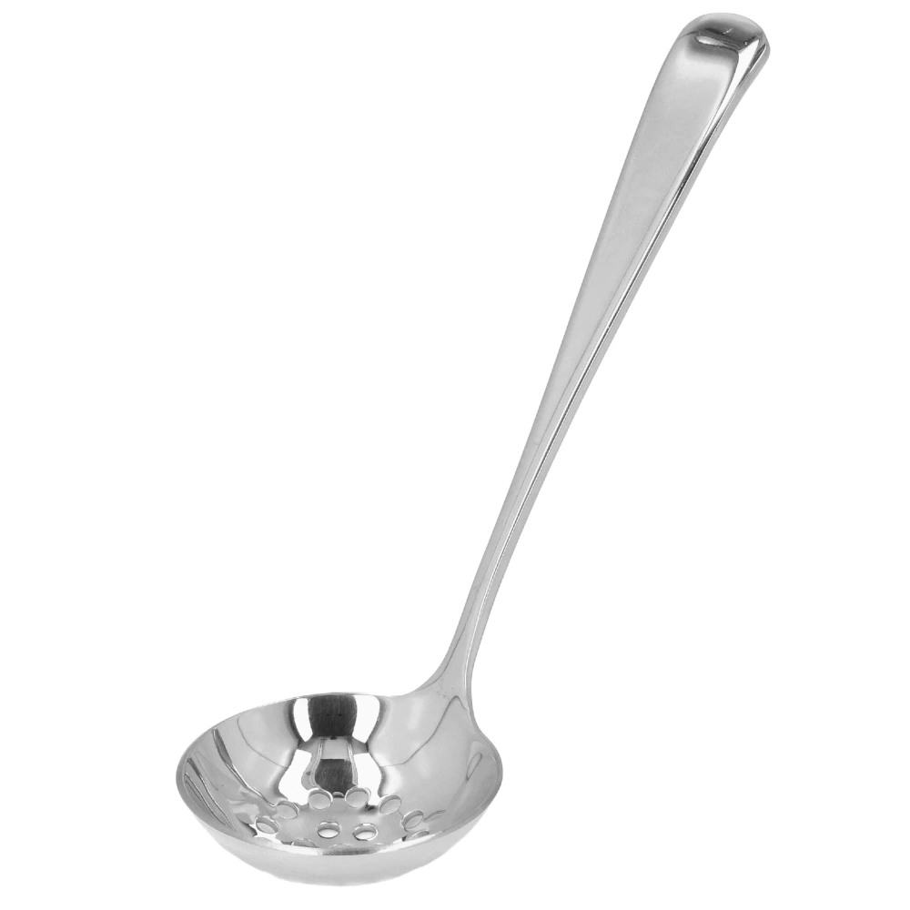 304 Stainless Steel Long Handle Ladle Spoon Thicken Hot Pot Soup Spoon Kitchen Cooking ToolSilver Colander