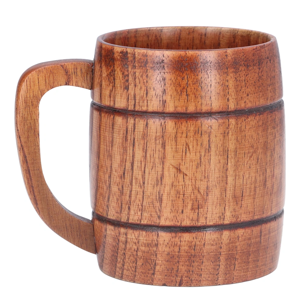 300ml Wooden Cup with Handle Anti Scalding Coffee Cup Harmless Water Beer Mug for Office Home