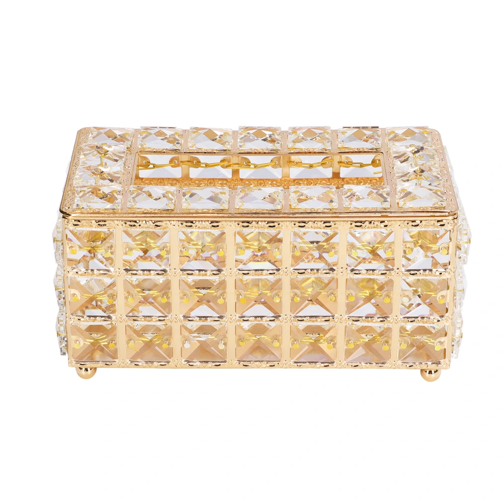 Tissue Box Holder Multifunctional Fashionable Design Exquisite Sturdy Durable Tissue HolderGold