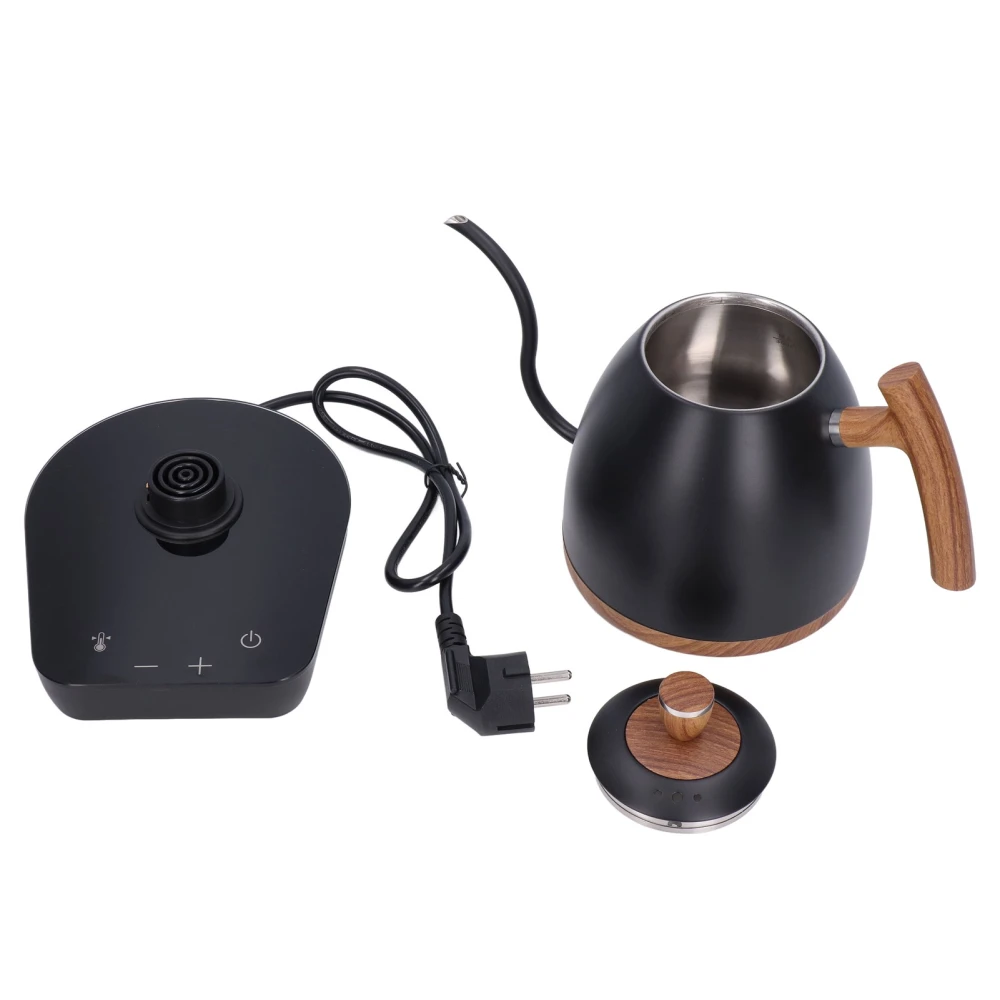 Electric Coffee Kettle Tea Pot Stainless Steel for Home Ktichen EU Plug 220V‑240VBlack