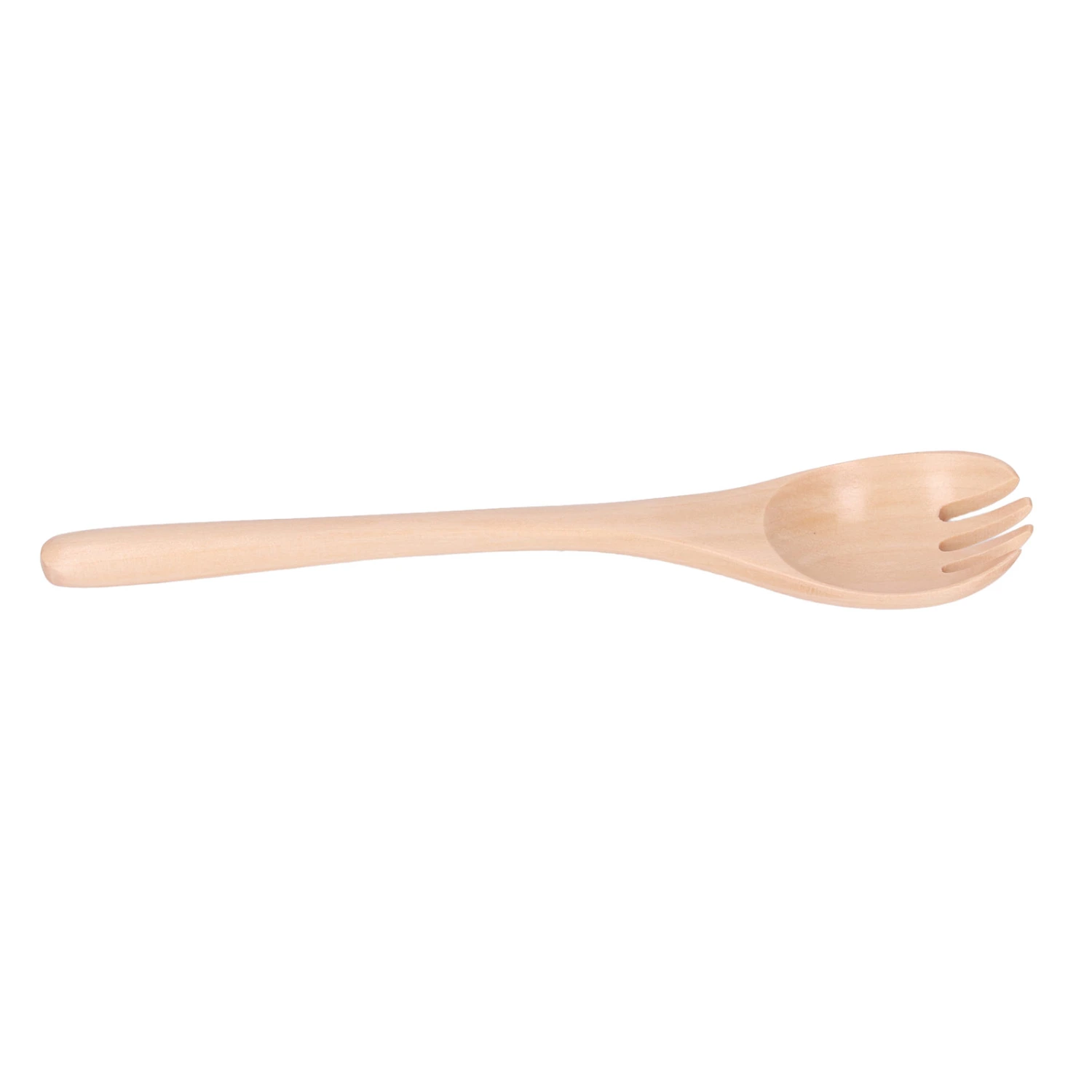 Fruit Salad Fork Wooden Long Handle Dessert Fork Kitchen Cutlery for Household Restaurant