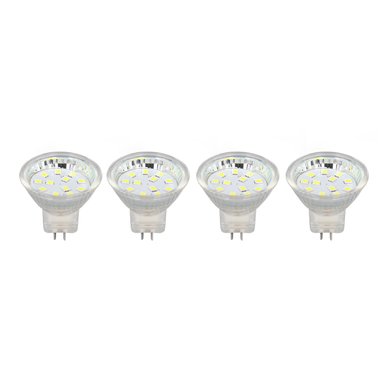 4PCS MR11 12LED Light Bulb 2W 300LM Spot Light Bulb Double Pin Base Landscape Light BulbCold White 6000K