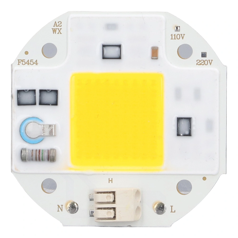 COB Lamp Bead High Power LED Chip High Brightness COB Light Emitter Drive Free for DIY Lighting 110V50W Warm White 2800K‑3500K