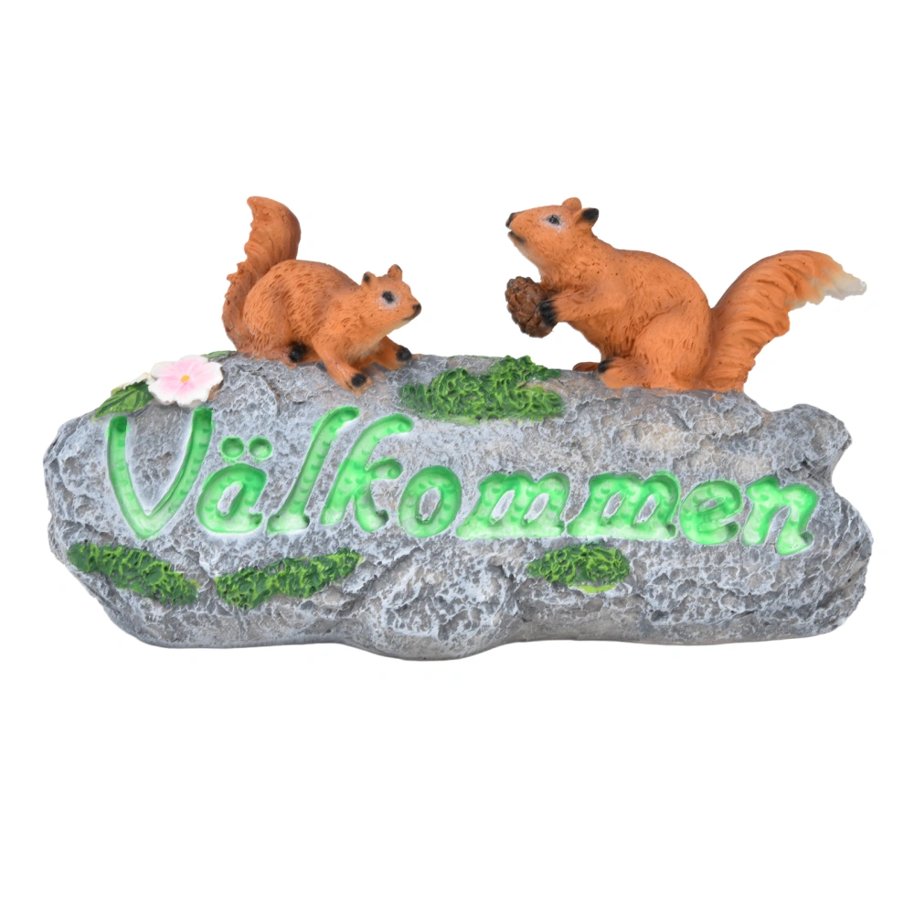 Squirrel Statue Fine Carving Water Proof Resin Animal Ornaments for Garden Flowerpot Porch Gazebo