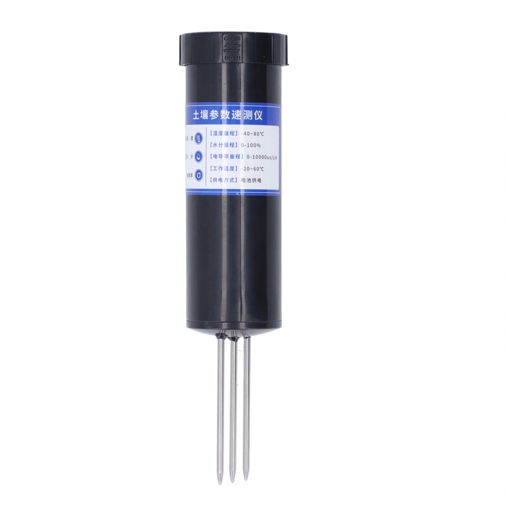 Soil Moisture Meter Probe Sensor Soil Speed Measuring Instrument Handheld Stainless Steel Soil Temperature Humidity