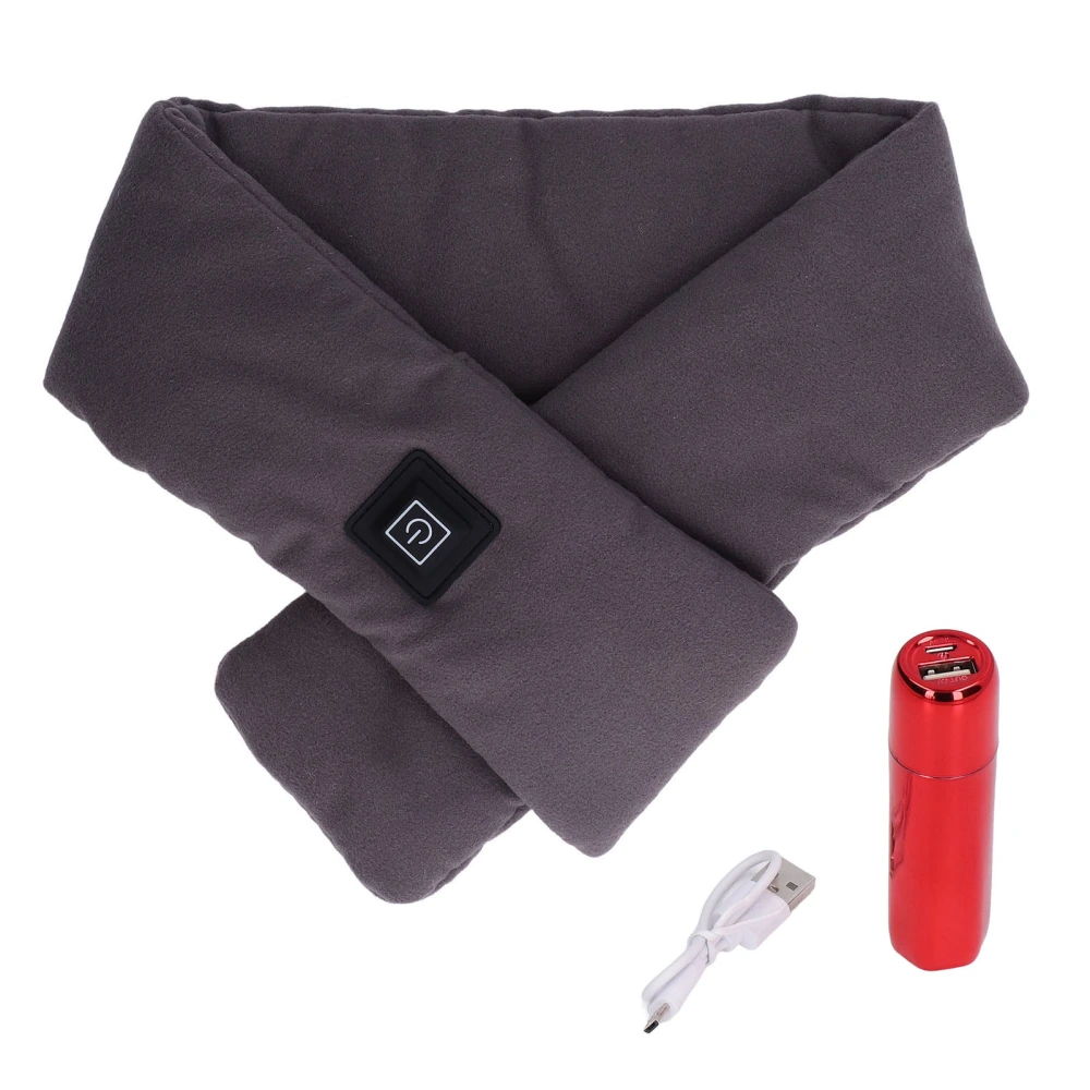 Heating Scarf Far Infrared Heating Technology 3 Levels Washable Breathable Comfortable USB Intelligent Heating ScarfGray