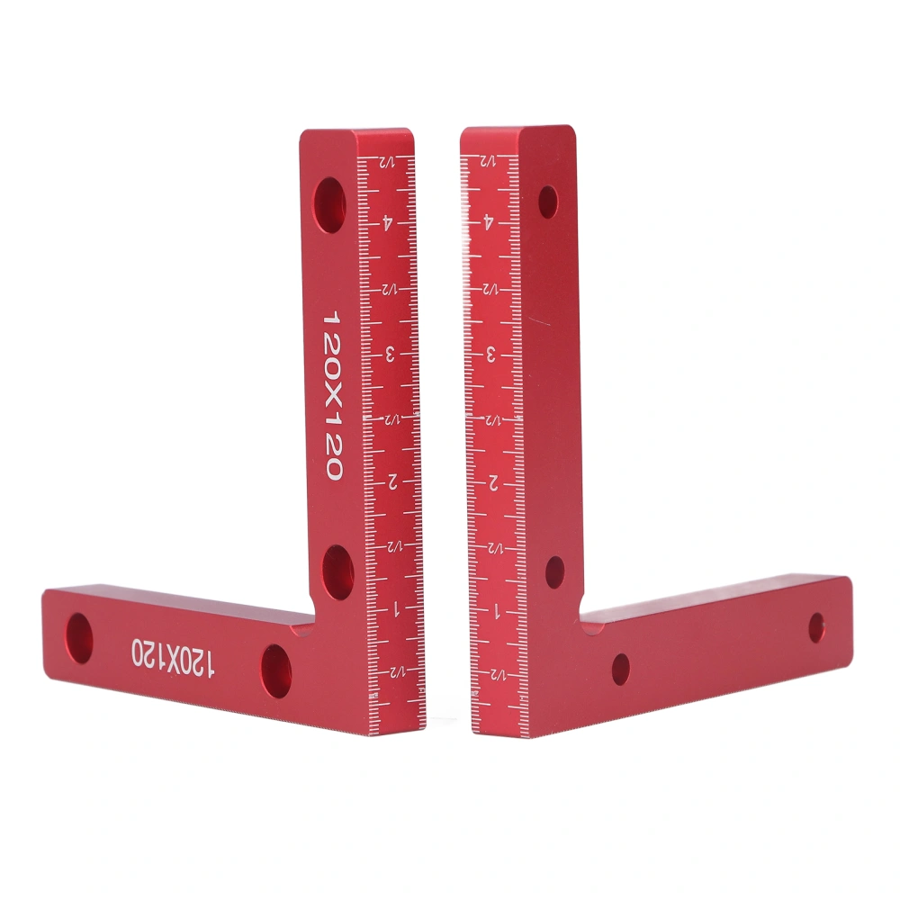 2pcs Right Angle Clamps Aluminum Alloy Material Anodized Clear Scale Red 90 Degree Positioning Tool for Ensuring Balance