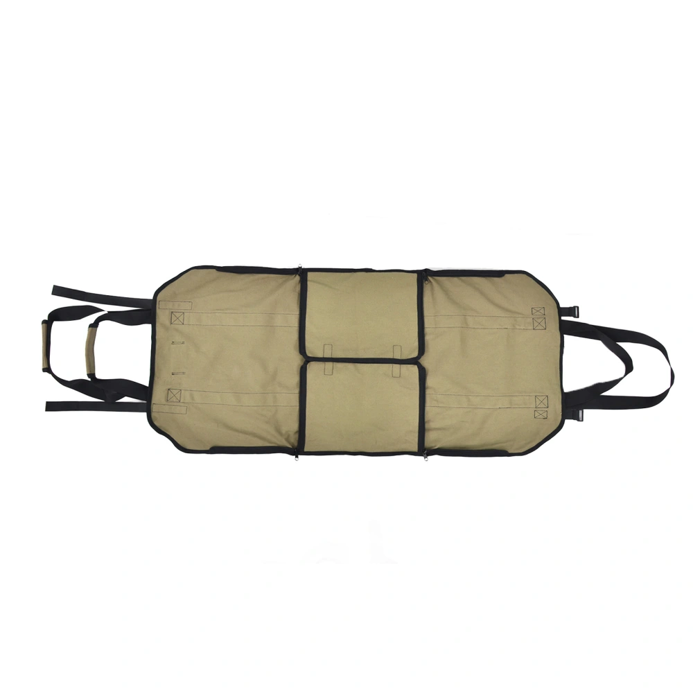 Large Capacity Firewood Storage Bag Basket Oxford Cloth Outdoor Camping Wood Log CarrierKhaki