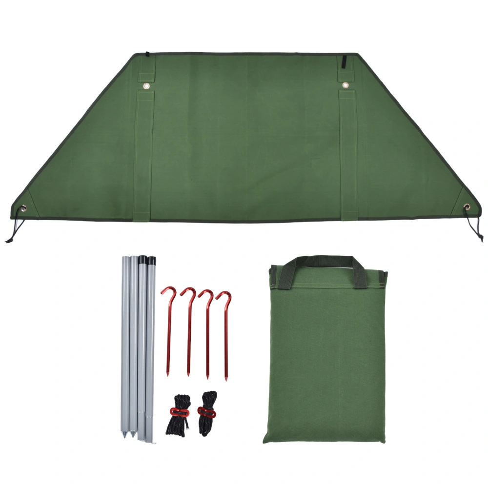 Camping Windbreaks Stove Windscreen Folding Stove Windshield with Support Rods for Grills BBQ Outdoor Picnic