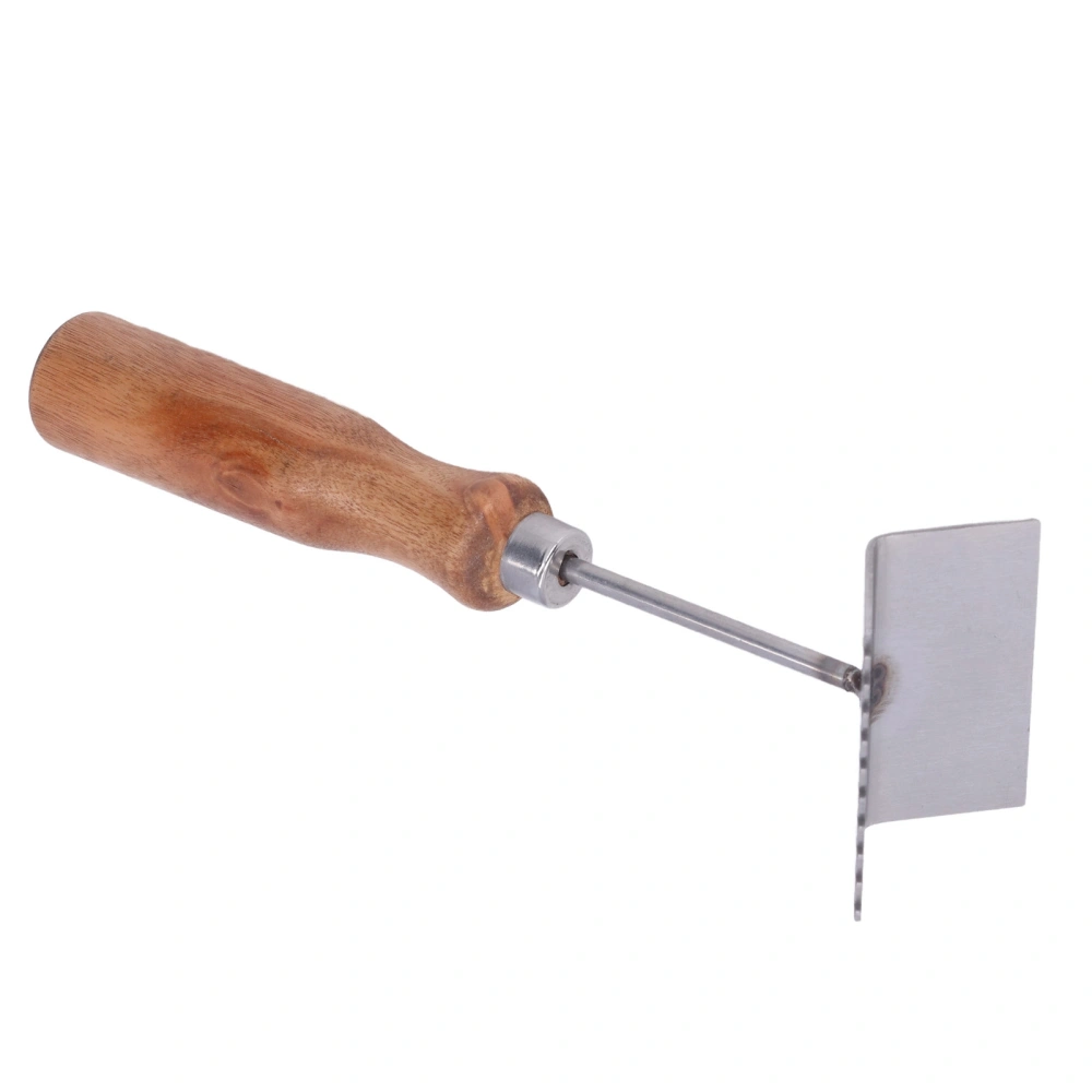 Bee Frame Shovel Stainless Steel Wooden Handle Professional Beehive Cleaner for Beekeeper