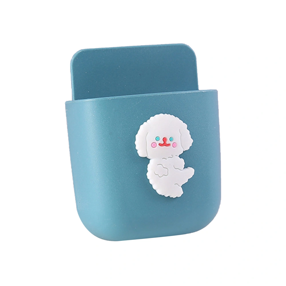 Cartoon Storage Box Wall Mounted Storage Container Cute Phone Storage Box for Home Decoration(Blue Dog Pattern )