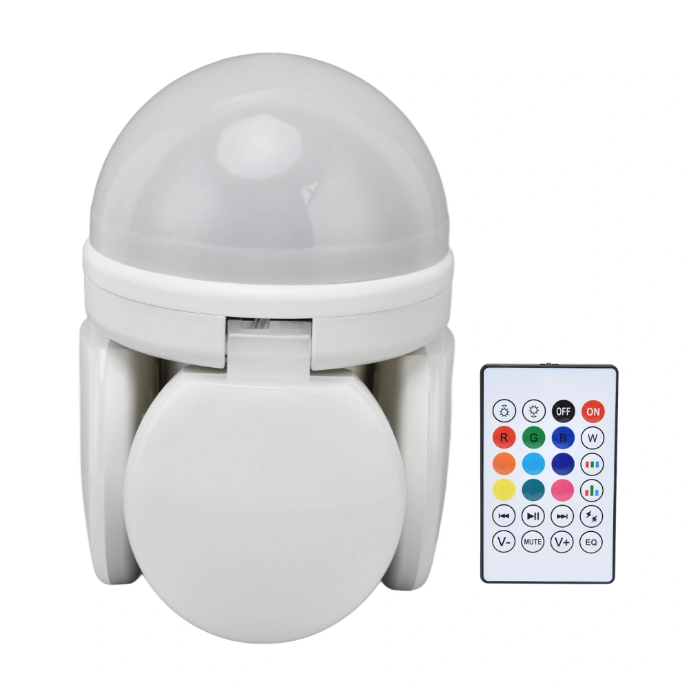 Bulb Speaker Energy Saving RGB Color Light 48W E27 Lamp Head Remote Control Soft Lighting Equipment 85V-265V