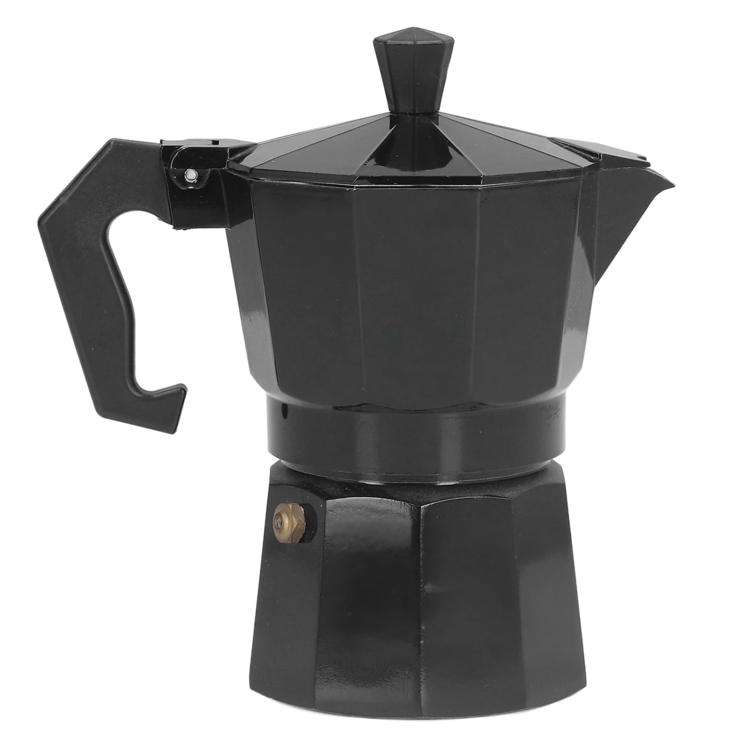 150ML 3 Cups Aluminum Coffee Pot Percolator Italian Cafetiere Household Moka Coffee Tea MakerBlack