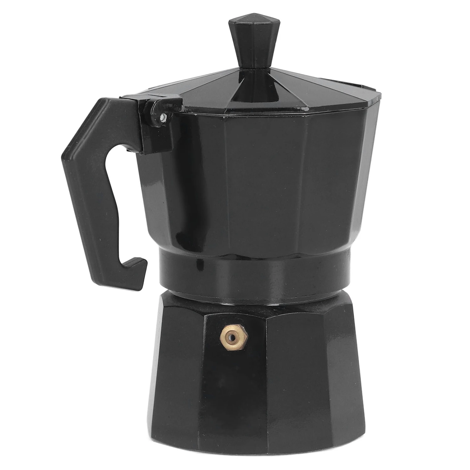 150ML 3 Cups Aluminum Coffee Pot Percolator Italian Cafetiere Household Moka Coffee Tea MakerBlack
