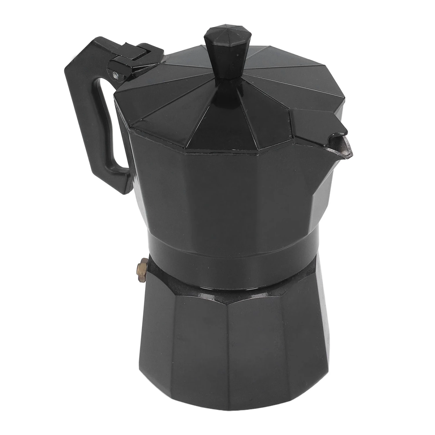 150ML 3 Cups Aluminum Coffee Pot Percolator Italian Cafetiere Household Moka Coffee Tea MakerBlack